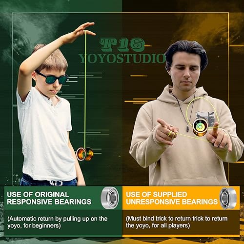 Miniatura 124 de YOYOSTUDIO X0312 Responsive Yoyo (negro) + Yoyo de plástico P1 (degradado azul púrpura)