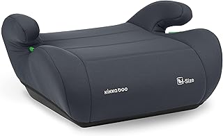 KikkaBoo Sitzerhöhung Auto Kinder i-UP, i-Size, 125-150 cm, Gruppe 3, 7-12 Jahre, 22-36 kg, Leichter Einbau mit Gurt, Grau