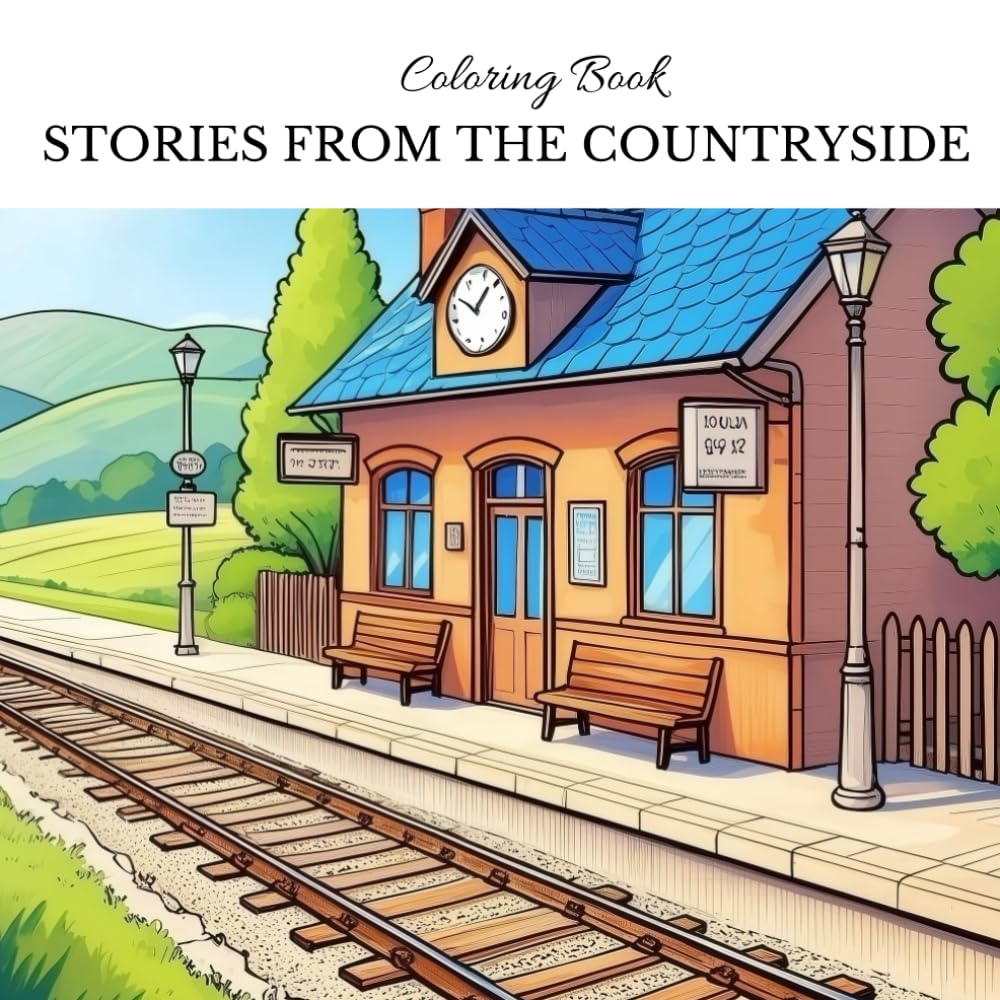Stories from the Countryside: Coloring Book for Teens and Adults | for Stress Relief and Relaxation