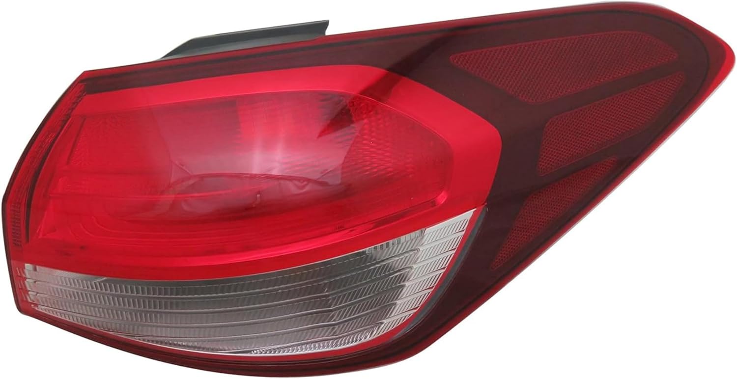 ALLIGATOR AUTO LIGHTS Replacement for Kia Forte Sedan 2017-2018 Halogen Tail Light Assembly w/Bulbs, Right Side/Passenger Side Outer, OEM: 92402-B0600 / Partslink: KI2805134 DOT/SAE Compliant