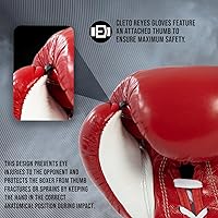 Vista 5 de CLETO REYES Guantes de boxeo de competición profesional para hombres y mujeres, cuero y crin de caballo, MMA, Kickboxing, Muay Thai, con cordones