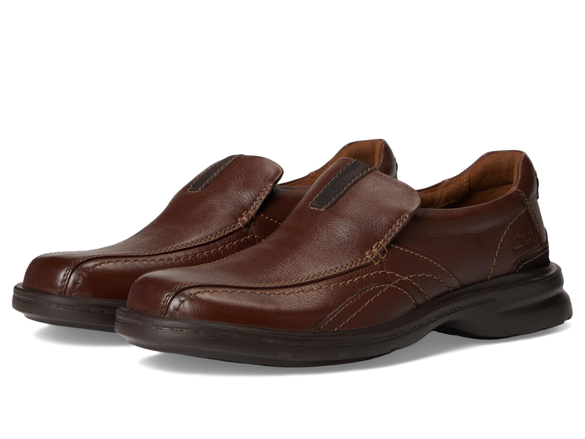 Clarks Men's Gessler Step Loafer, Tan Leather, 10.5