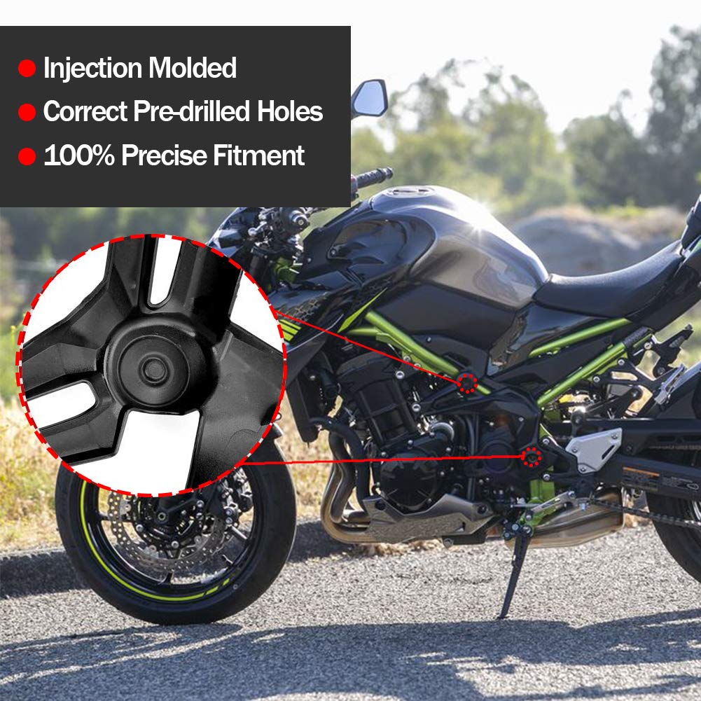 Moto Iniezione Anteriore Laterale Pannello di Rivestimento Telaio Corpo Copertura Carenatura Protezione Kit Decorazione per K-awasaki Z900 ZR900 Z ZR 900 Z-900 2020 2021 2022 2023 (Effetto carbonio)
