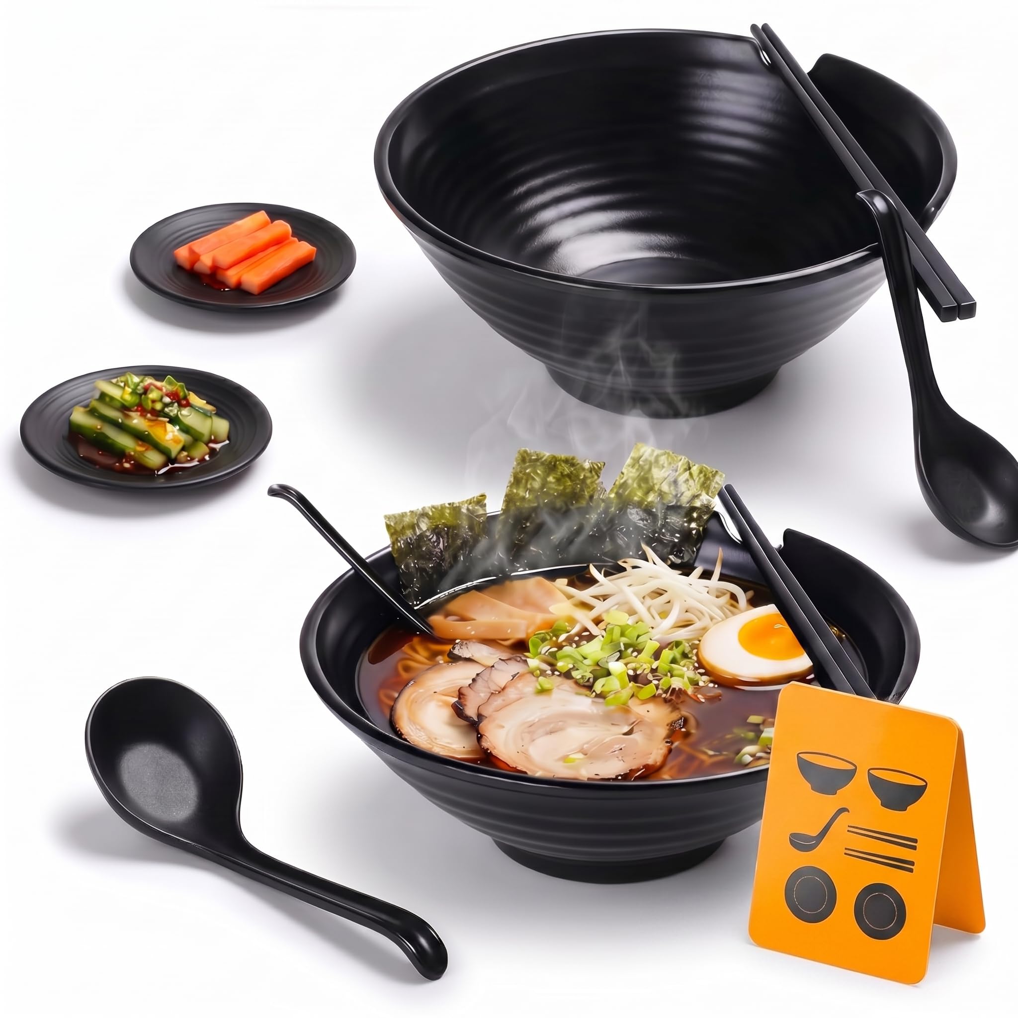 Amazon.com: Vivimee Unbreakable Japanese Style Ramen Bowl Set of 2