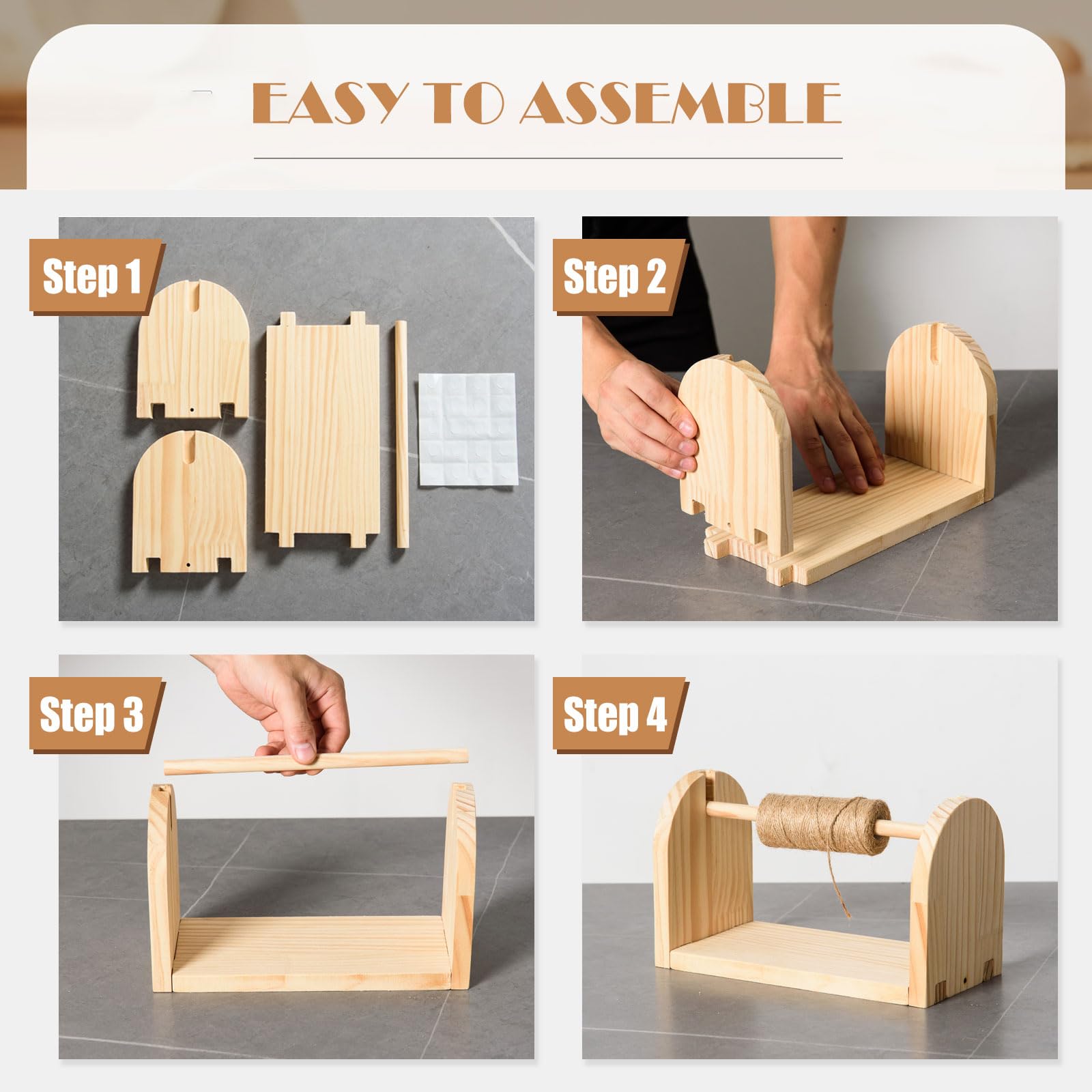 Thread Display Stands Snapklik.com : AWIZOM 1 Pack Wooden Spool Thread Rack Wooden Ribbon ...