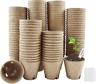 Top 10 best Eco Friendly Biodegradable Balcony Pots Set review 7 3.15 Inch Seedling Peat Pots, Biodegradable Seed S...