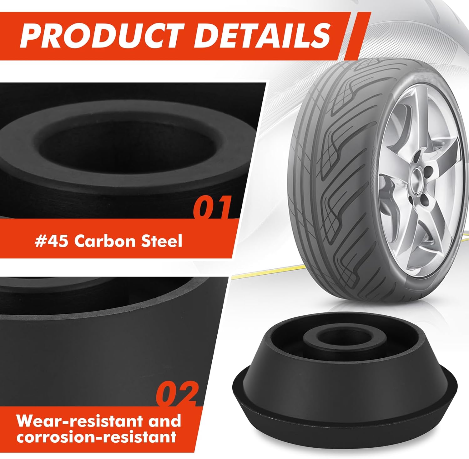 Wheel Balancer Cone 4pcs 36mm & 40mm High-Precision Wheel Balancer