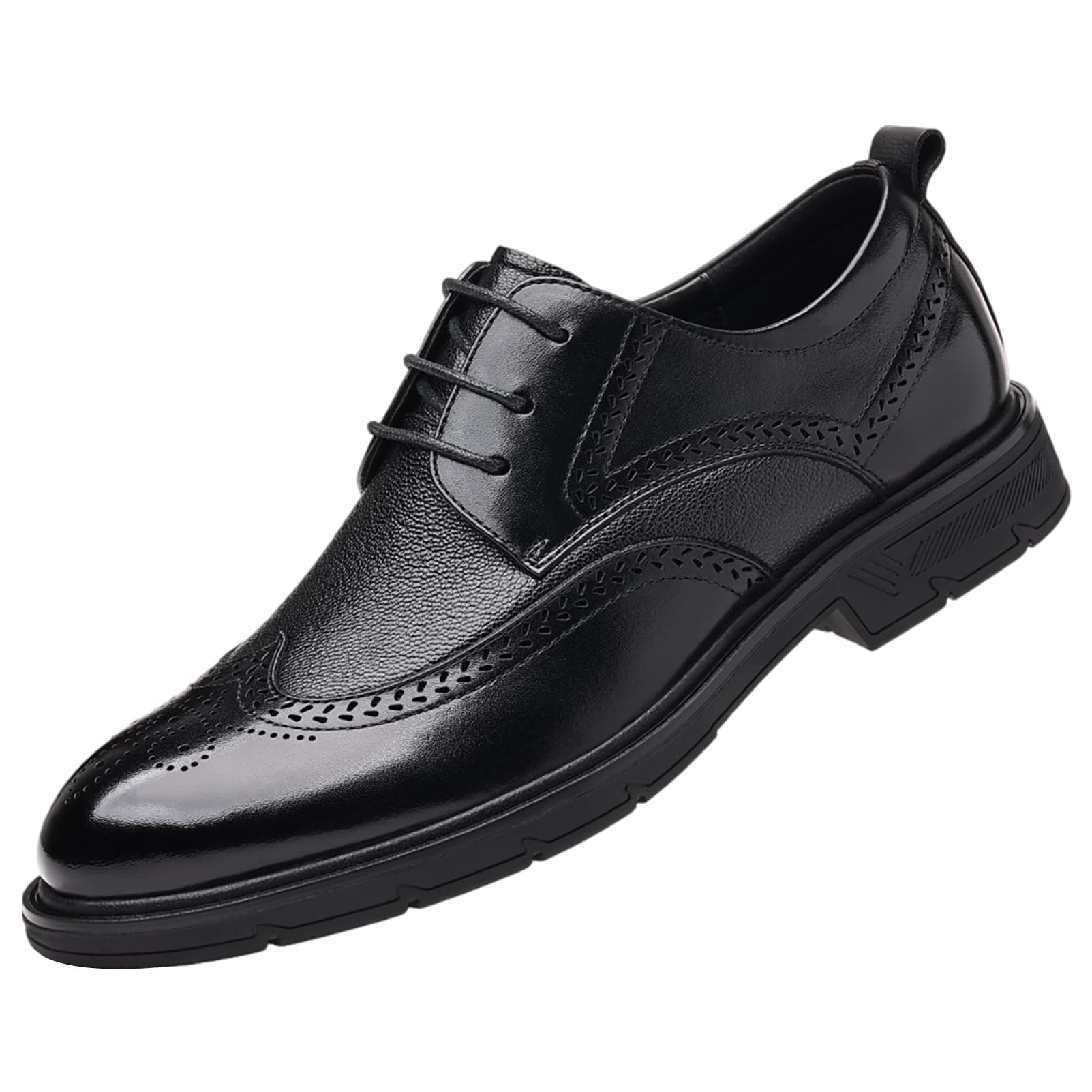 ANUFER Uomini Vera Pelle Derby Brogue Formali Allacciare Scarpe da Sposa d'Affari
