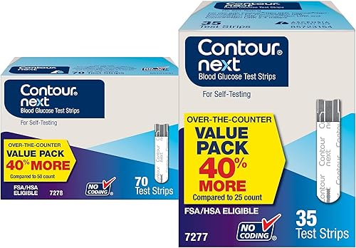 Vista 13 de Ascensia Contour Next Tiras de prueba de glucosa en sangre para diabetes – 70 unidades (1 paquete) – Precisas, sin codificación, muestreo de segunda