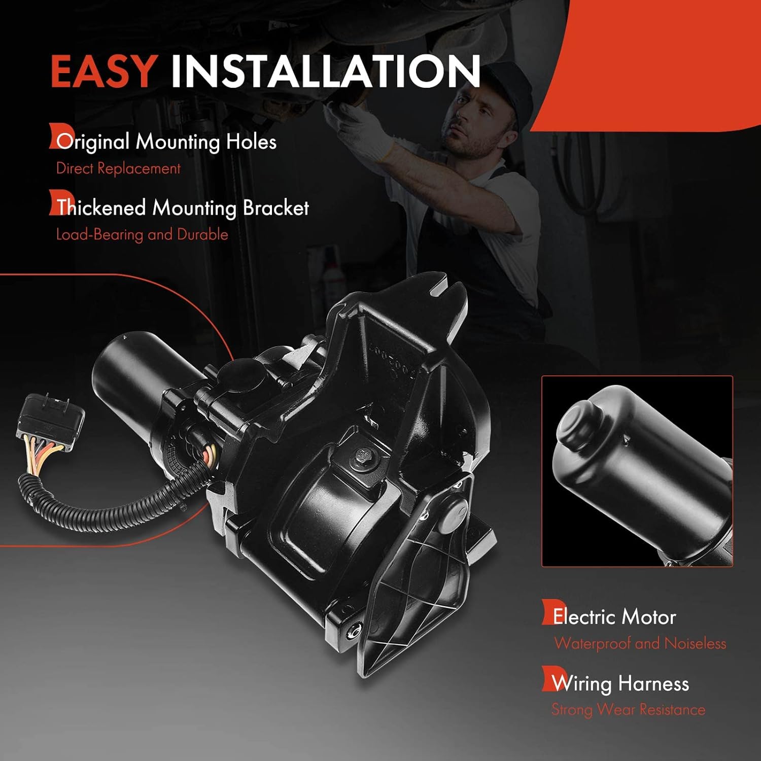 A-Premium Power Running Board Motor Assembly with Bracket Compatible with Cadillac Escalade ESV EXT & Chevy Suburban 1500 2500 & GMC Yukon XL 1500 2007-2014, Front Left Driver Side, Replace# 22778160