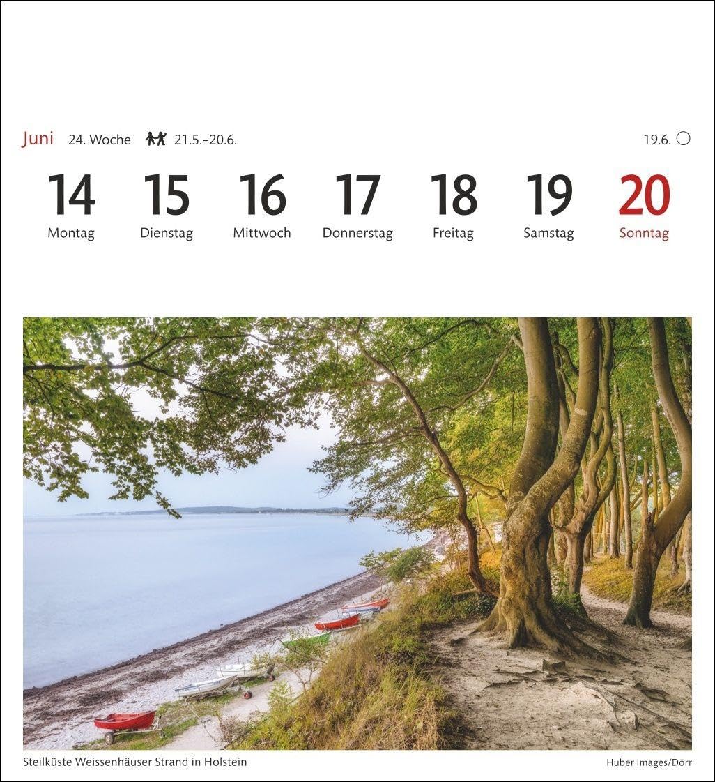 Ostseeküste Sehnsuchtskalender 2027 - Wochenkalender mit 53 Postkarten: Leuchttürme und Sanddünen in einem Foto-Kalender voller Urlaubsfeeling. ... in einem dekorativen Tischkalender.