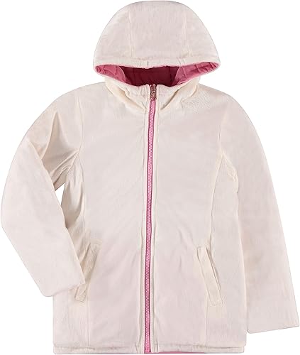 Miniatura 4 de Juicy Couture Girls Reversable Coat, Faux Fur Hooded Winter Jacket, Warm Padded Parka Hoodie, Kids Heavyweight Winter Coat