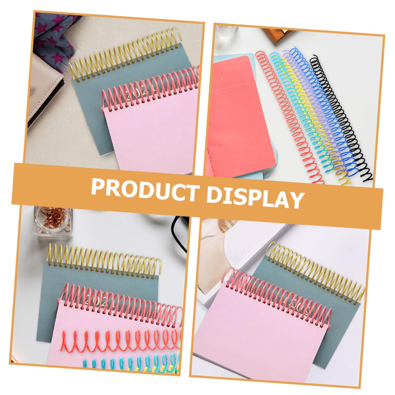 Uonlytech 5 Ensembles Livre De Bobine Spirale Fournitures De Reliure Épines De Reliure De Fil Cercles De Classeur Carnet De Notes Obligatoire Bobines De Liaison Lâche Plastique 12 Pièces * 5