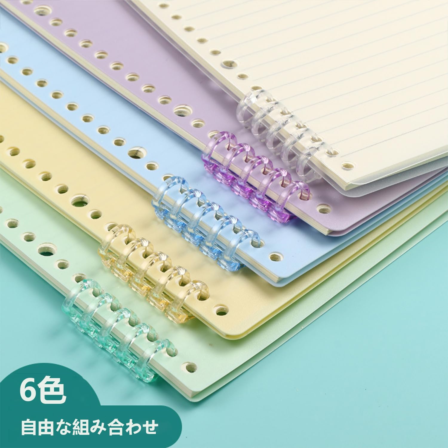 Amazon.co.jp: 24個セット バインダーリング 5穴 リーフバインダー