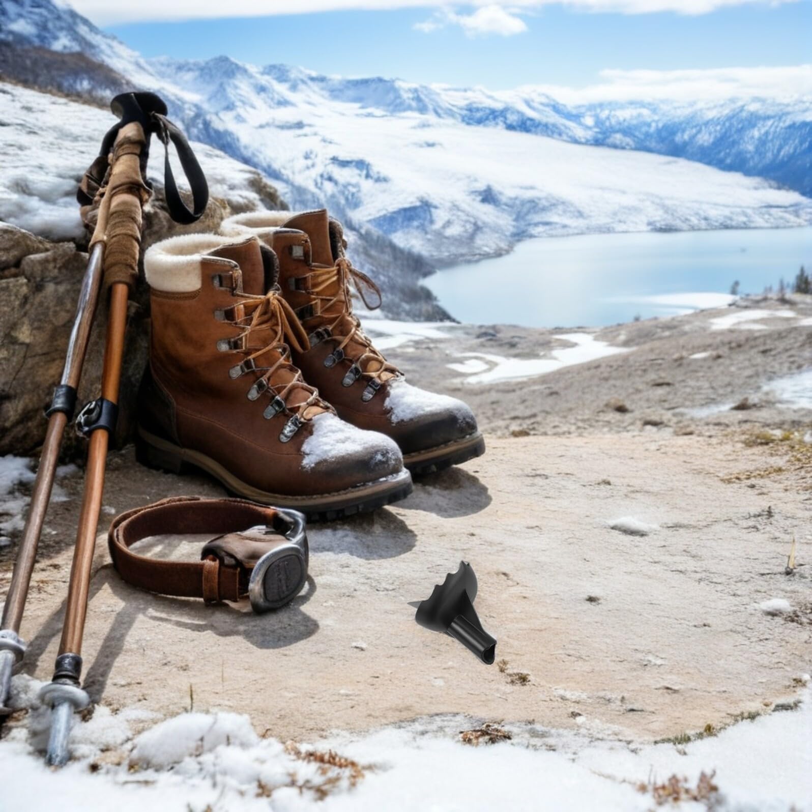 4 Stück Robuste Stockspitze für Bergsteiger aus Nylon und Wolframstahl mit Rutschfester Funktion und Geräuschreduzierung für Trail und Bergwanderungen Geeignet