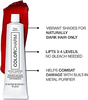 COLORCHARM VIVID DARKS | Permanent Cream Color | Vibrant Color for Dark Hair | Nourishing Vegan Formula | No Bleach Needed | Viva Violet | 2 Fl Oz