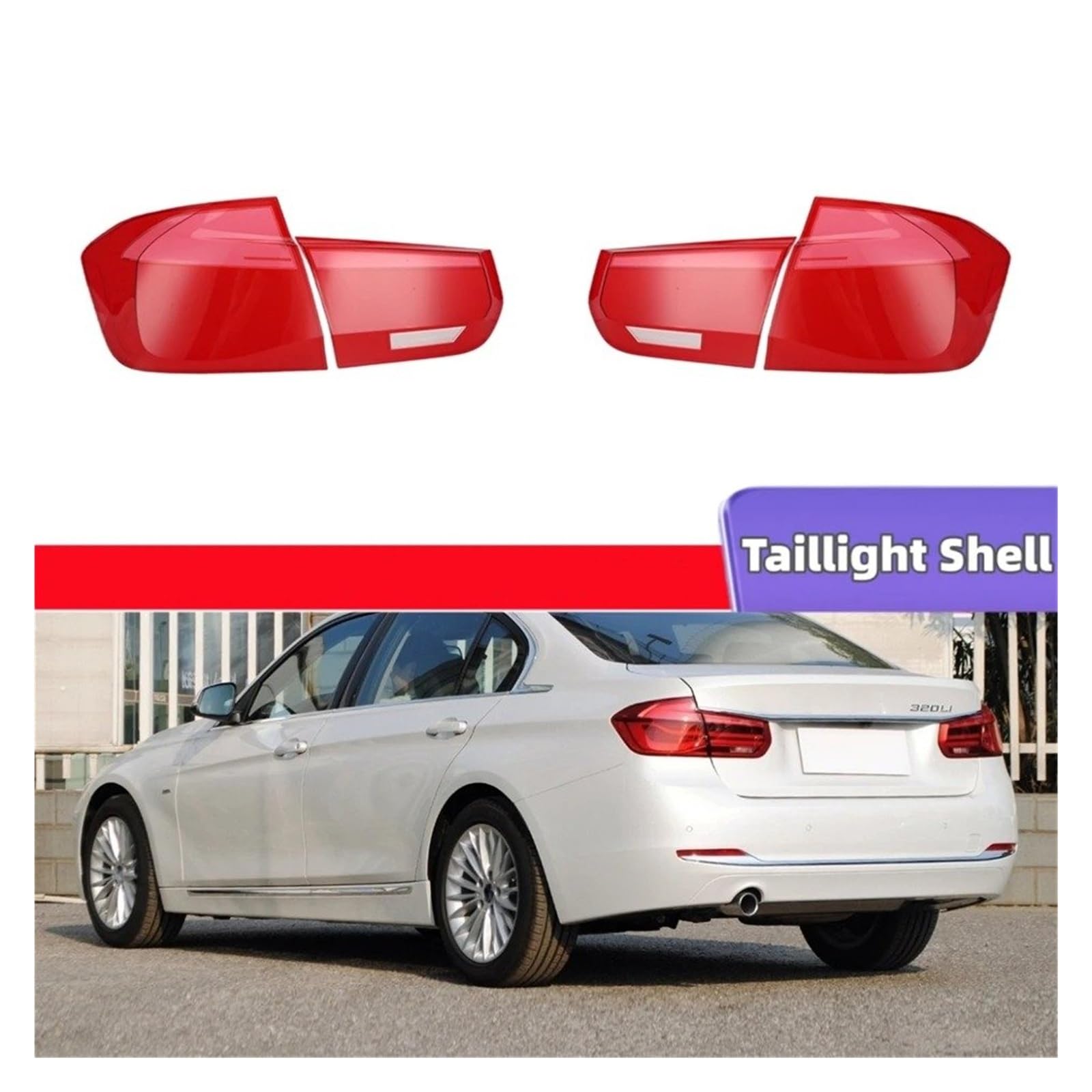 Para BMW Para Serie 3 Para F30 Para 316 318 320i 2016-2019 Suministros De Coche Carcasa Luces Repuesto Cubierta Luz Trasera Con Cubierta De Luz Trasera Del Coche