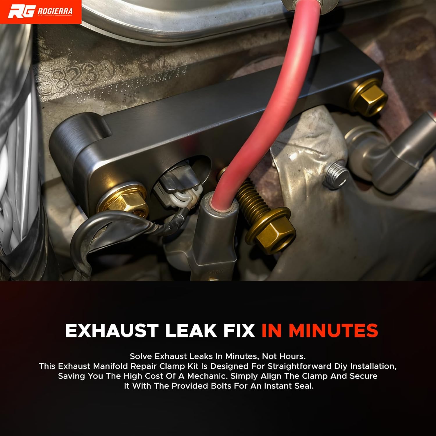 917-142 Exhaust Manifold Clamp Repair for Chevrolet Avalanche Express Silverado, for Suburban Tahoe 1500 2500 3500 4500, for Cadillac GMC Savana Sierra, for Workhorse Fastrack (OE FIX)
