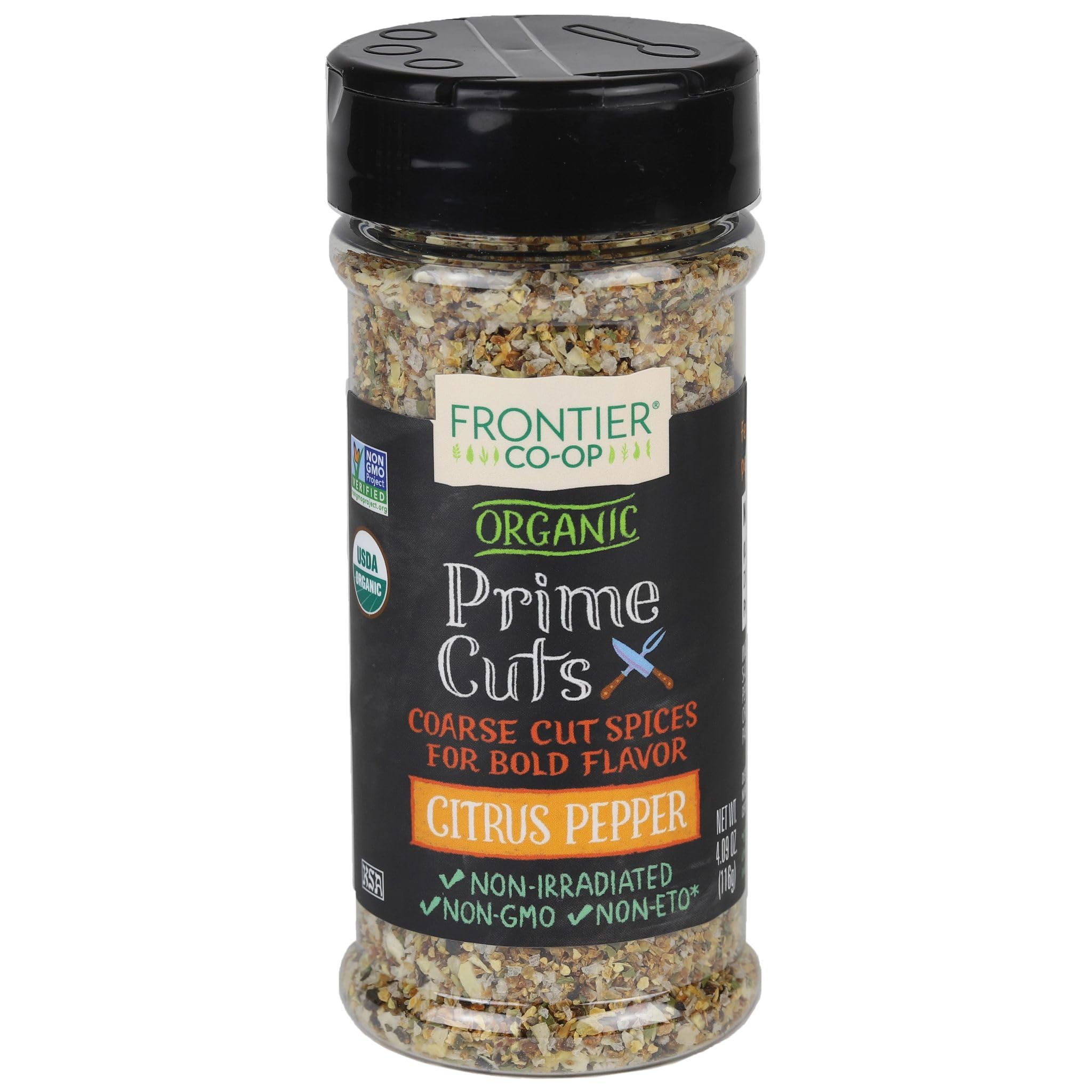 Frontier Prime Cuts Citrus Pepper Blend, Organic, 4.09 Ounce