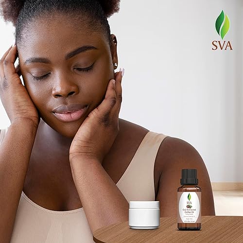 Miniatura 7 de SVA Organics Aceite de café con CO2 extraído de 13 oz, 100% puro, natural, de grado terapéutico, sin diluir, aceite esencial sin diluir para cara,