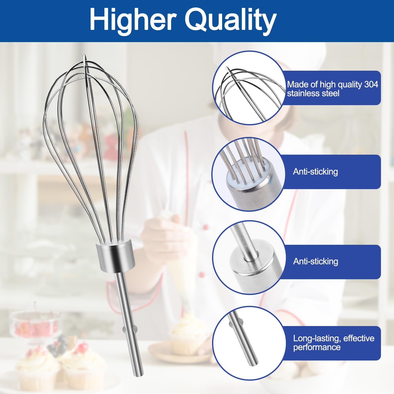 KitchenAid Hand Mixer Whisk Attachments - 2 Pack -5