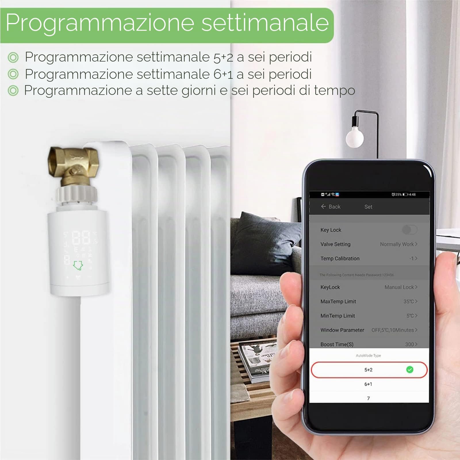Wifi Zigbee3.0 TRV Valvola termostatica Termostatica Radiatore Controller Heater Voice & APP Telecomando