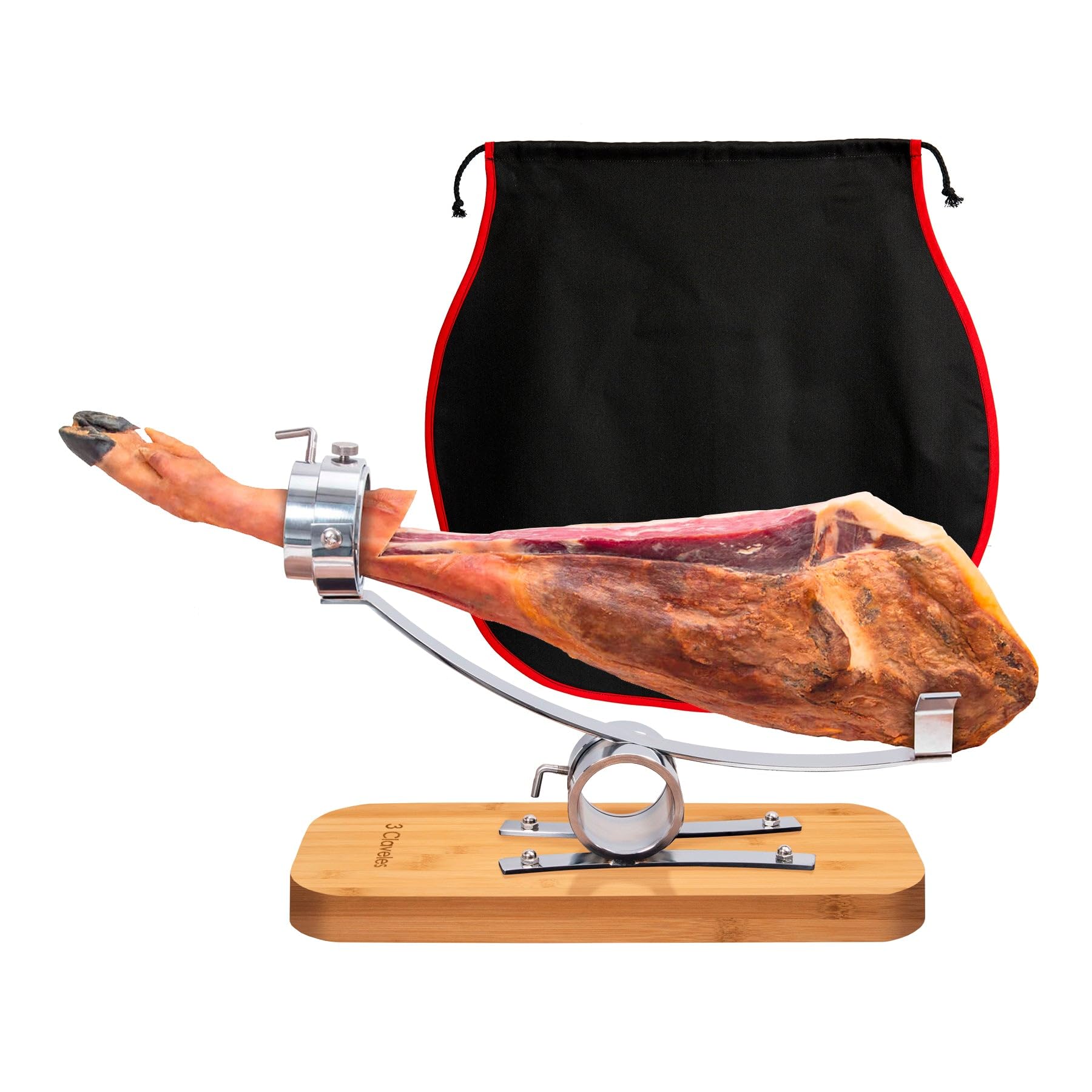Support à jambon pivotant professionnel pour bloquer et couper sans glisser