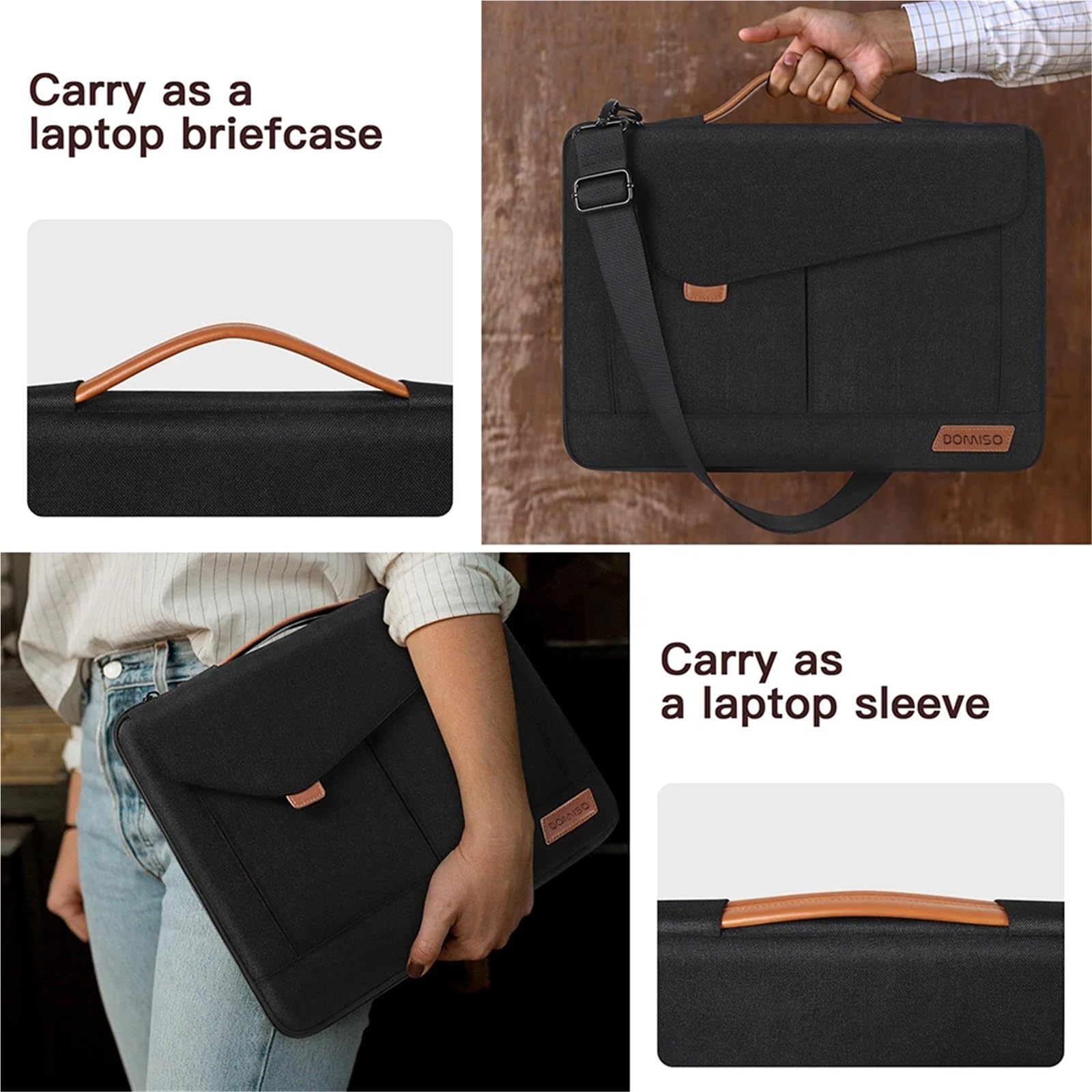 Valigetta 24 Ore Uomo 14 Borsa for laptop da 15,6 pollici 17 a tracolla for valigetta resistente all'acqua