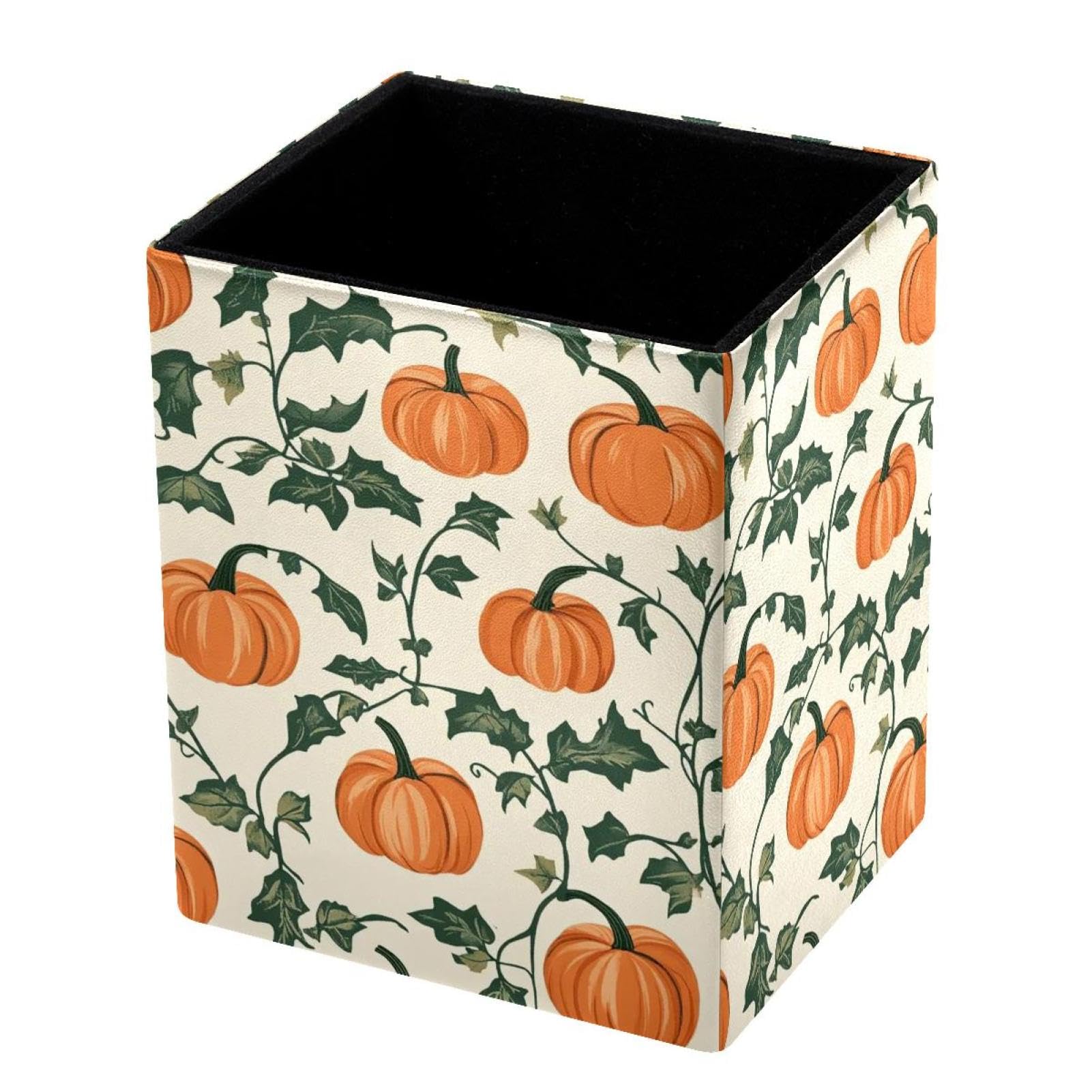 VAPOKF Pencil Holders for Desk, Pumpkin Printed Pen Holders Pen Pot Makeup Brushes Storage Desktop Stationery Supplies Organiser for Home Office