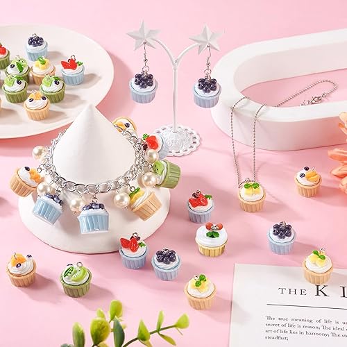 Miniatura 3 de Dijes de resina para bebidas y alimentos, lindos chocolates, helados, pan, paletas de hielo, cupcakes, colgantes de comida para manualidades,