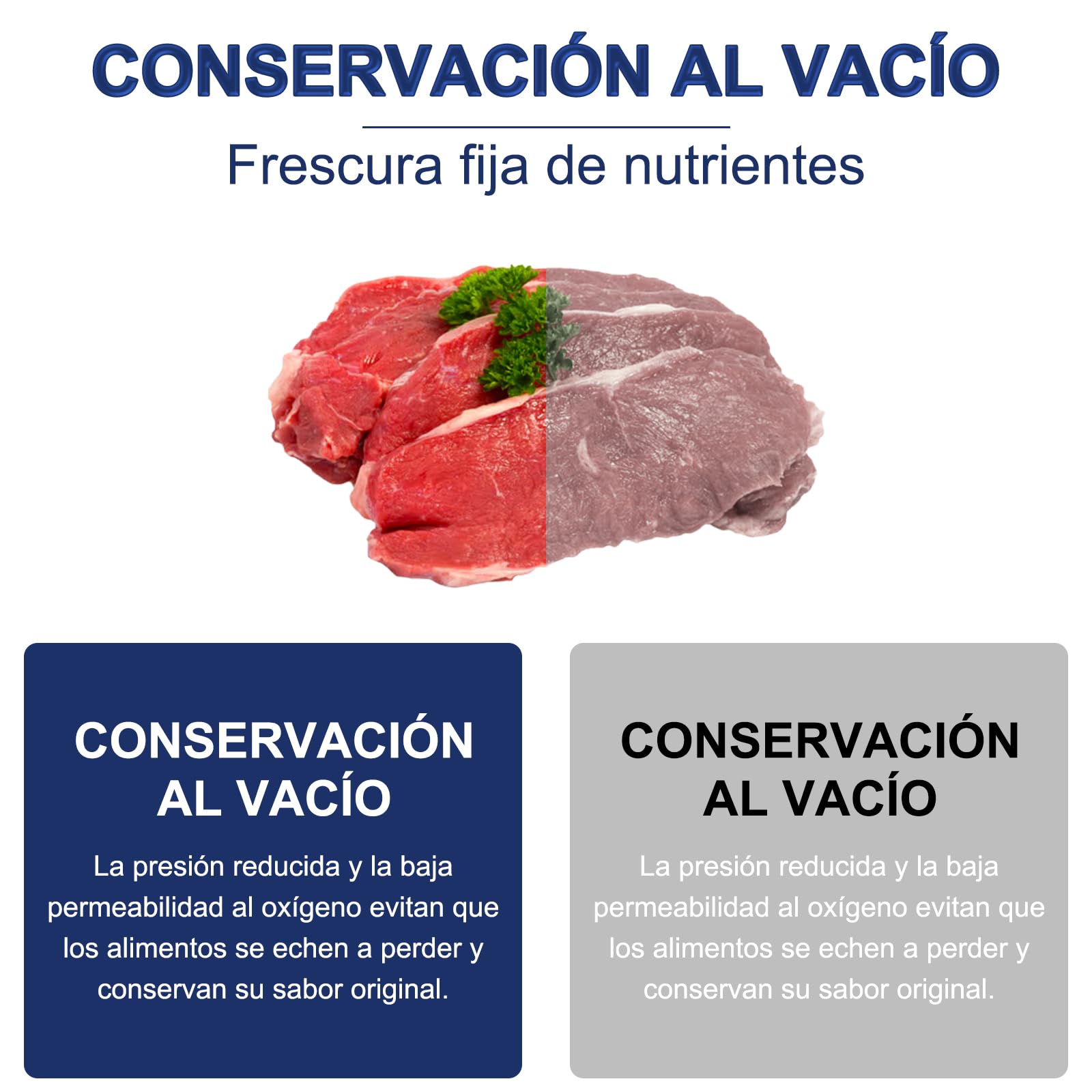 Máquina Selladora al Vacío de Alimentos, con 50 Bolsas de Vacío, Dispositivo de Envasadora al Vacio Multifuncional 5 en 1, con Modo húmedo y Seco Para Almacenar Frutas, Verduras, pan, Carne