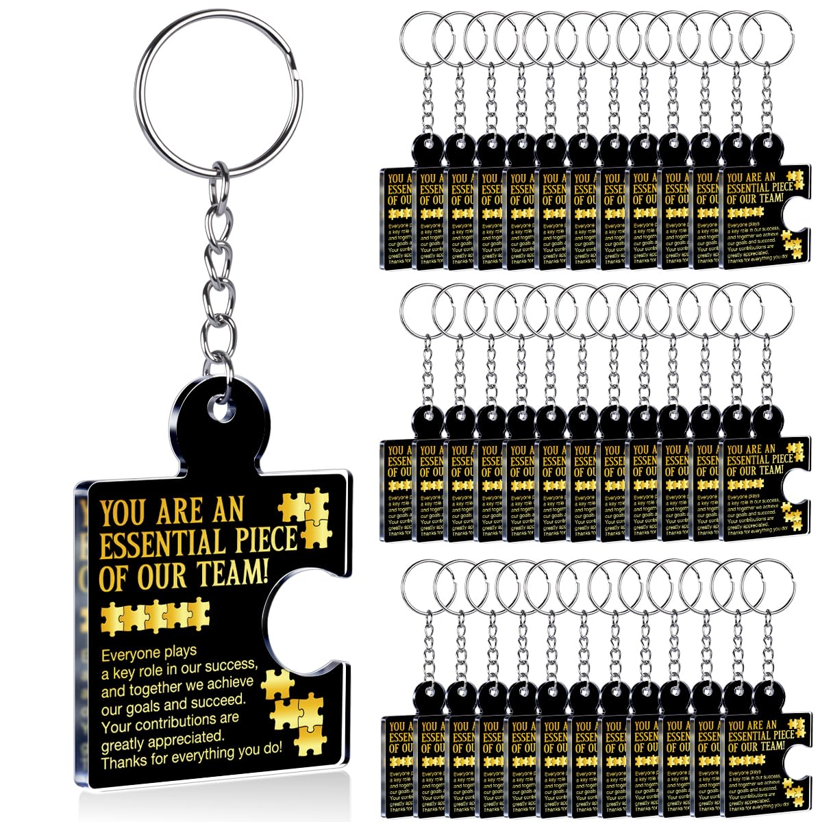 Team Appreciation Gifts Bulk Thank You Keychains for Coworkers