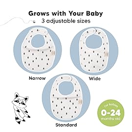 8-Pack Organic Baby Bibs for Boys, Girls - Soft Cotton Drooling and Teething Bibs for Baby Girl & Boy, Extra Absorbent, Easy To Clean & Put On for Toddler, Newborn, Infant 0-24 Months (Nordic)