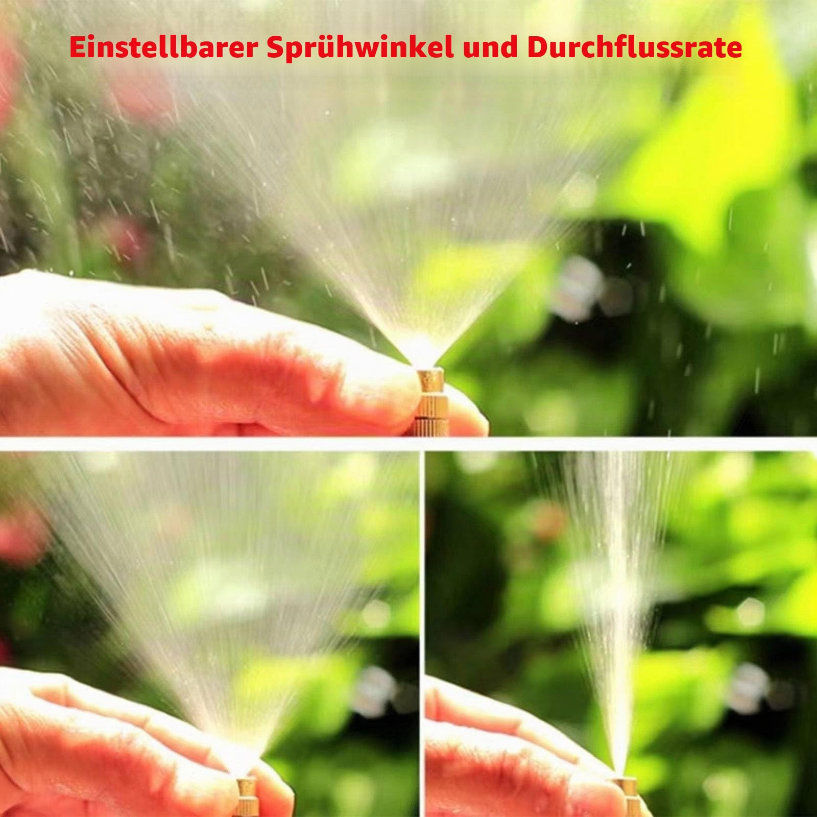 360° Curved Garden Automatic Irrigation System, Bewässerungssystem Garten, Greenhouse Pflanzen, Hochbeet Bewässerung Tropfbewässerung für Landschaft, Flower Bed und Terrasse Pflanzen (20m)
