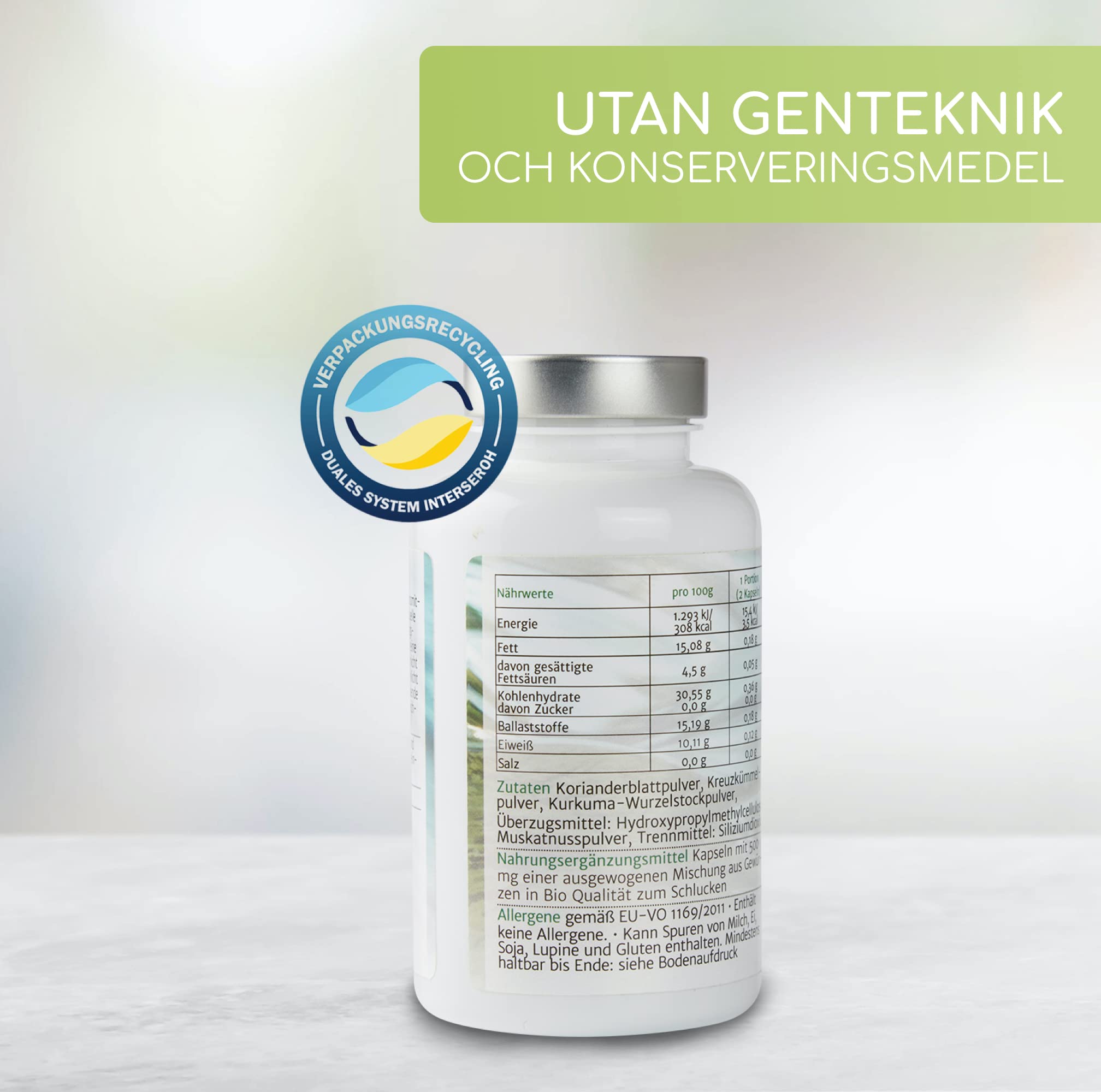 OrthoCare Powergewürz – 3 x 120 Kapseln – Kurkuma – Koriander – Muskatnuss – Kreuzkümmel – 100% Pflanzlich
