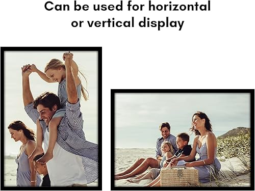 Vista 884 de Americanflat - Marco para póster de 71 x 74 cm con plexiglás pulido, portarretratos negro de madera industrializada, Epic Collection, marco ancho