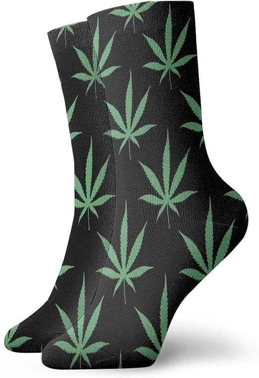 Green Weed Marijuana Unisex Short Socks Breathable Cozy