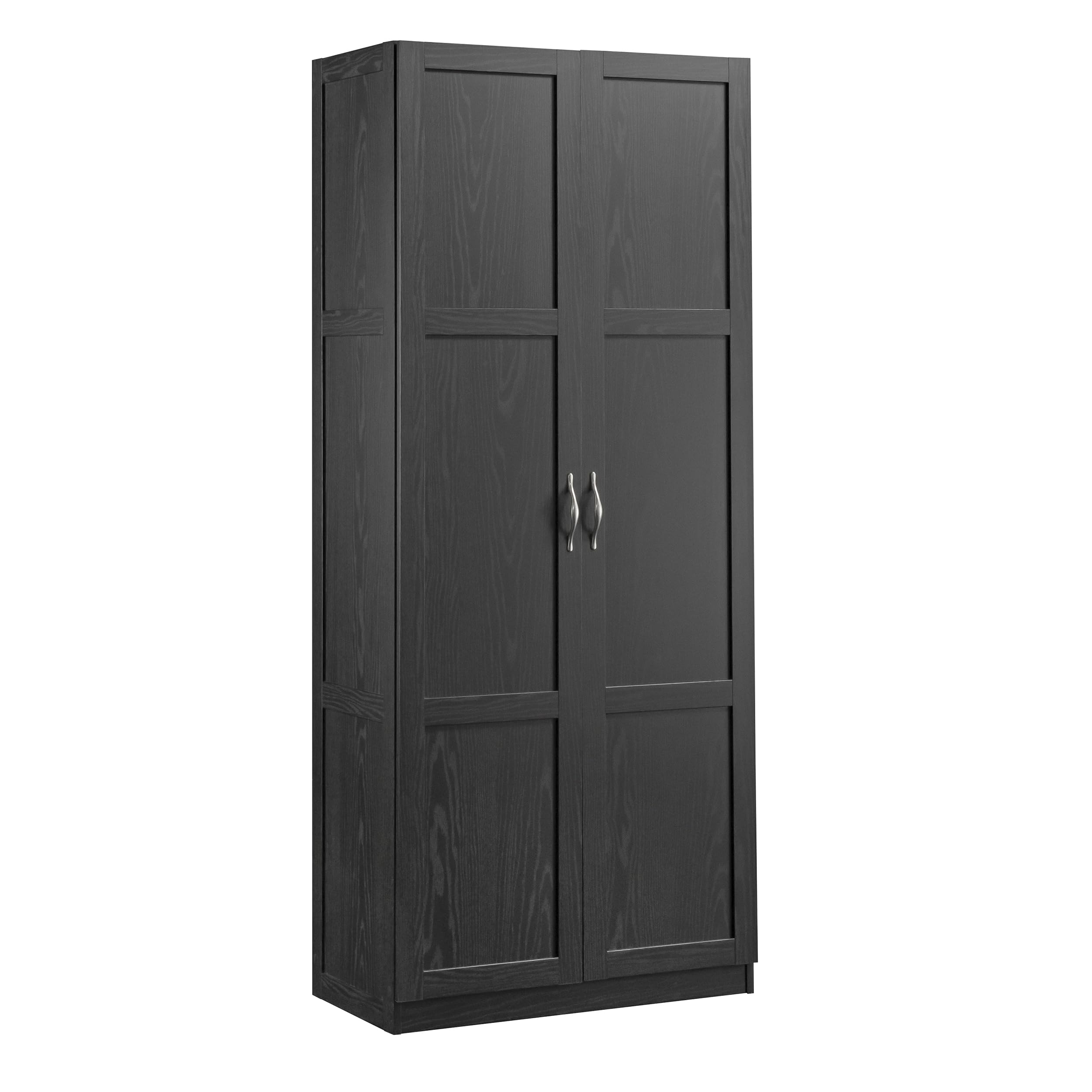 Sauder Tall Storage Cabinet, Black, 4 Adjustable Shelves, Multi-Room Use