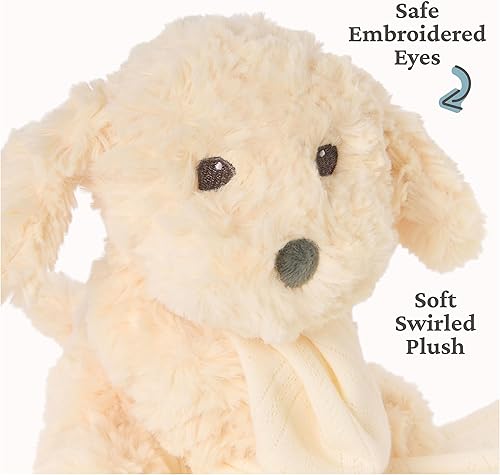 Miniatura 7 de GUND Baby Muttsy - Cachorro de peluche con manta de bebé, juguete sensorial de animal de peluche, crema, 14 pulgadas