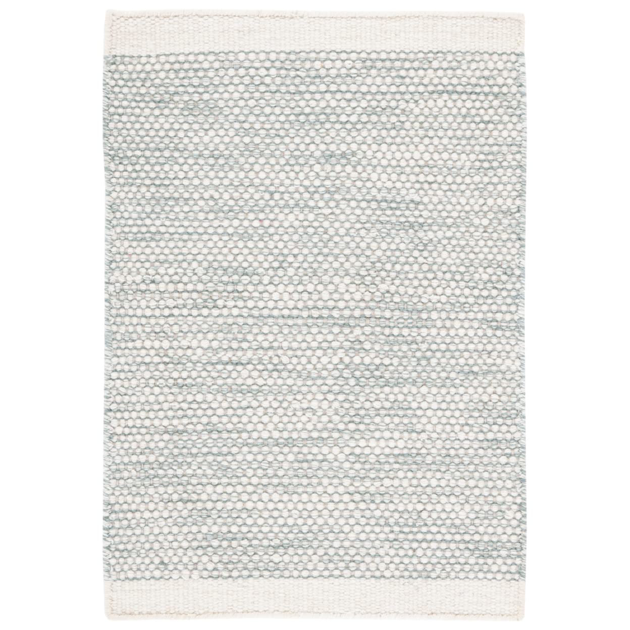 SAFAVIEH Natura Collection Area Rug - 5' x 8', Light Blue & Ivory, Handmade Wool, Ideal for High Traffic Areas in Living Room, Bedroom (NAT776L)
