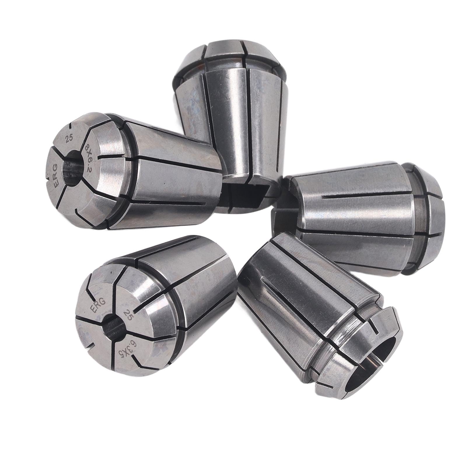 Juego de Pinzas de Alta Precisión para Torno CNC y Fresadora Pinza de Resorte de Acero con Alto Contenido de Carbono Durable de 5 Piezas para un Mecanizado Preciso