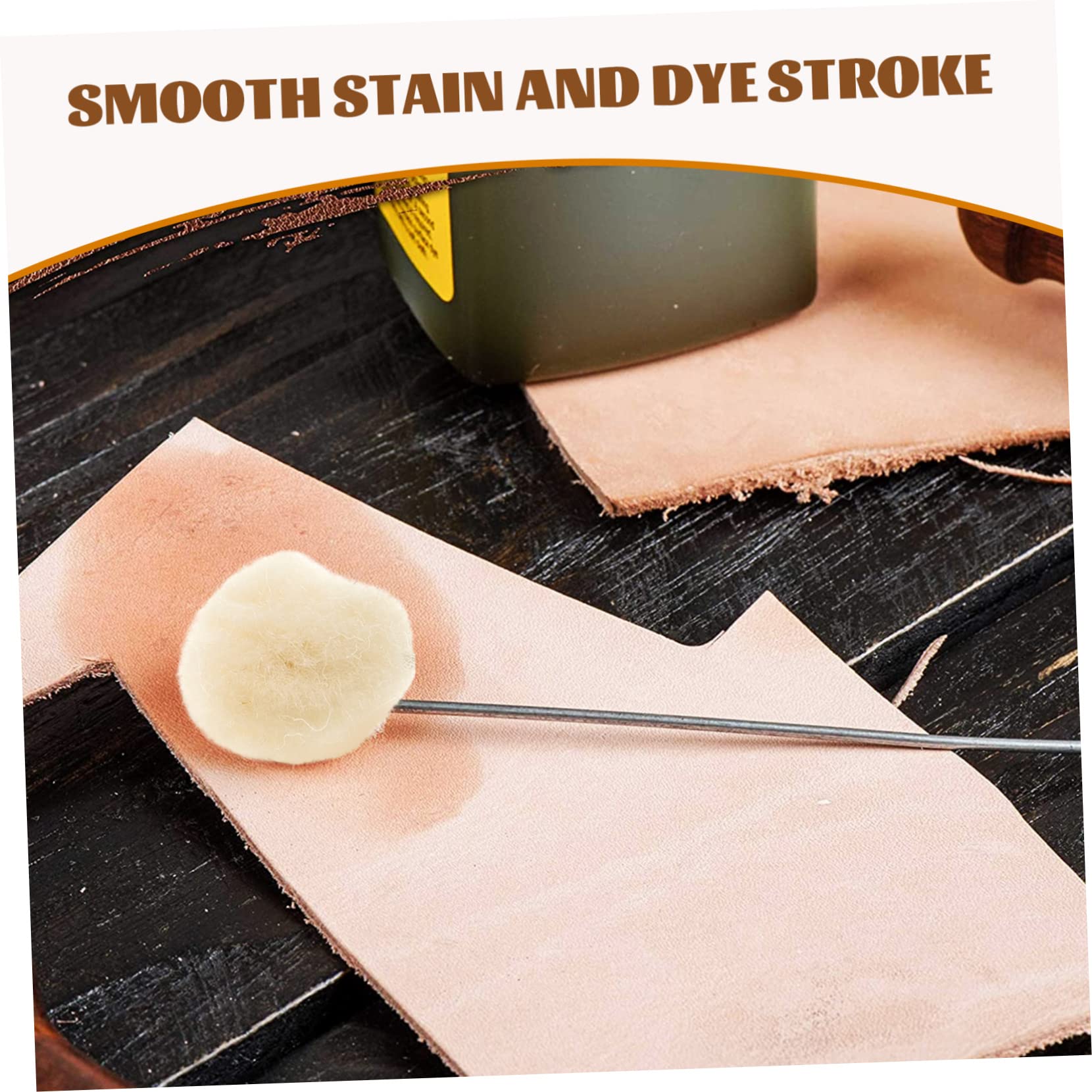 Kit Di Tamponi Per Tintura Pelle - 40 Pezzi Con Manico In Metallo, Per Artigianato E Lucidatura - Foto 3