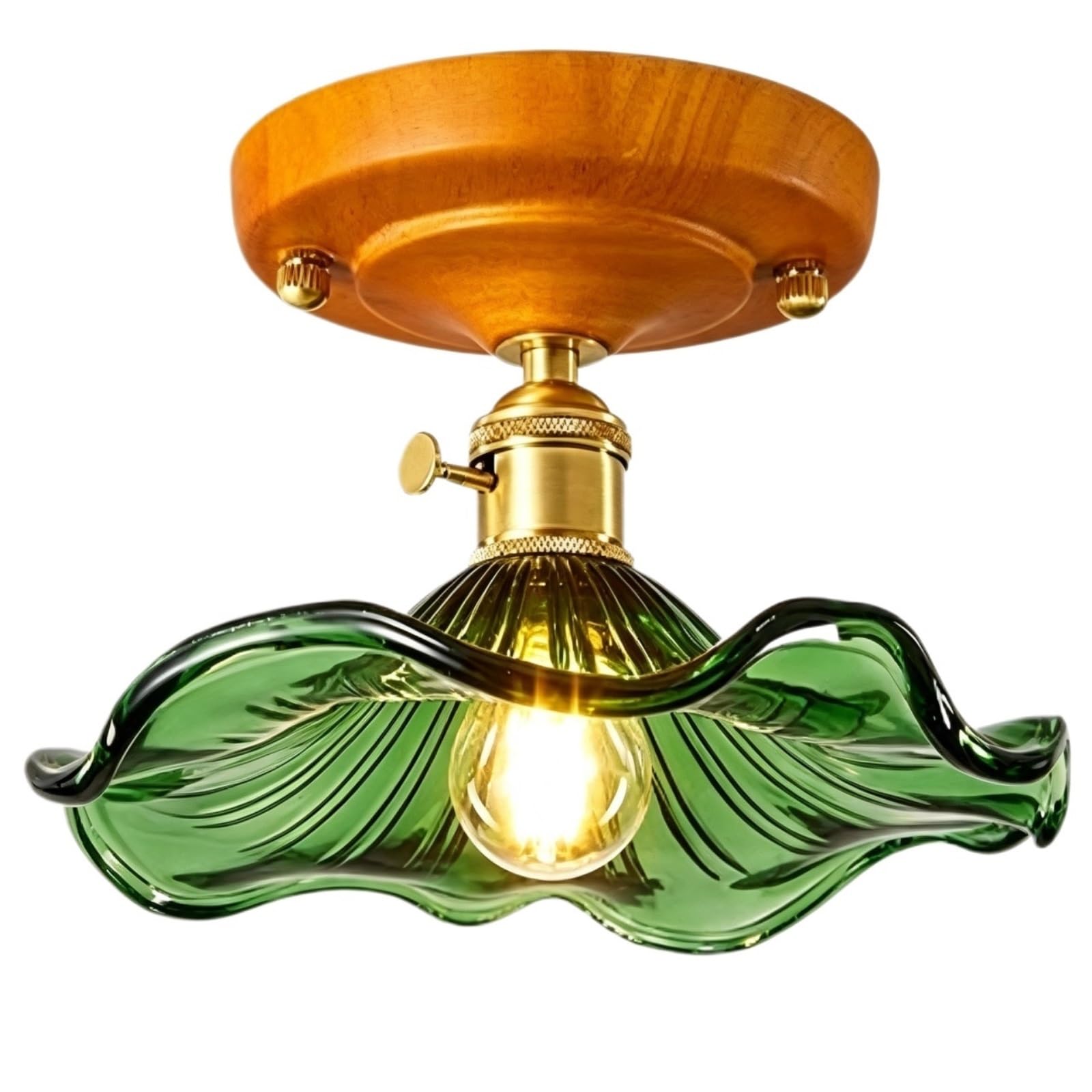 Modern American Flush Mount Fixture With Retro Farmhouse Ceiling Lamp