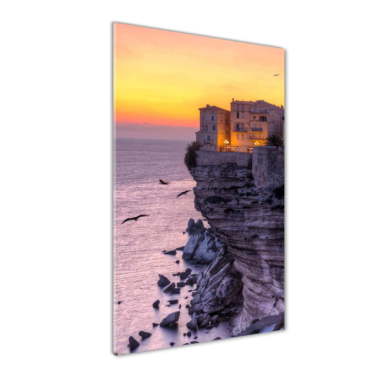 Image sur verre panoramique 60x120 cm de qualité premium paysage de falaise Tulup
