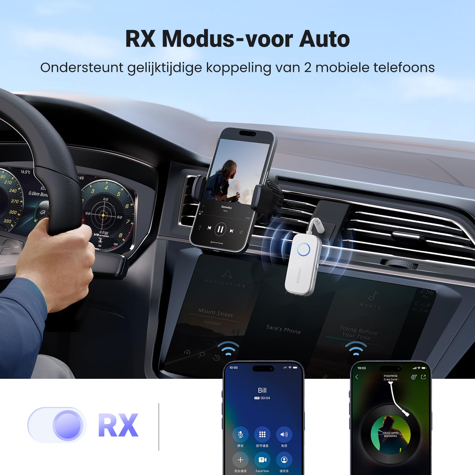 UGREEN AptX AD HQ Bluetooth Zender Jack Adapter Met LED Indicator Voor Twee Airpods Ontvanger Compatibel Tv Vliegtuig Auto 32 Uur Batterijduur 1682778829