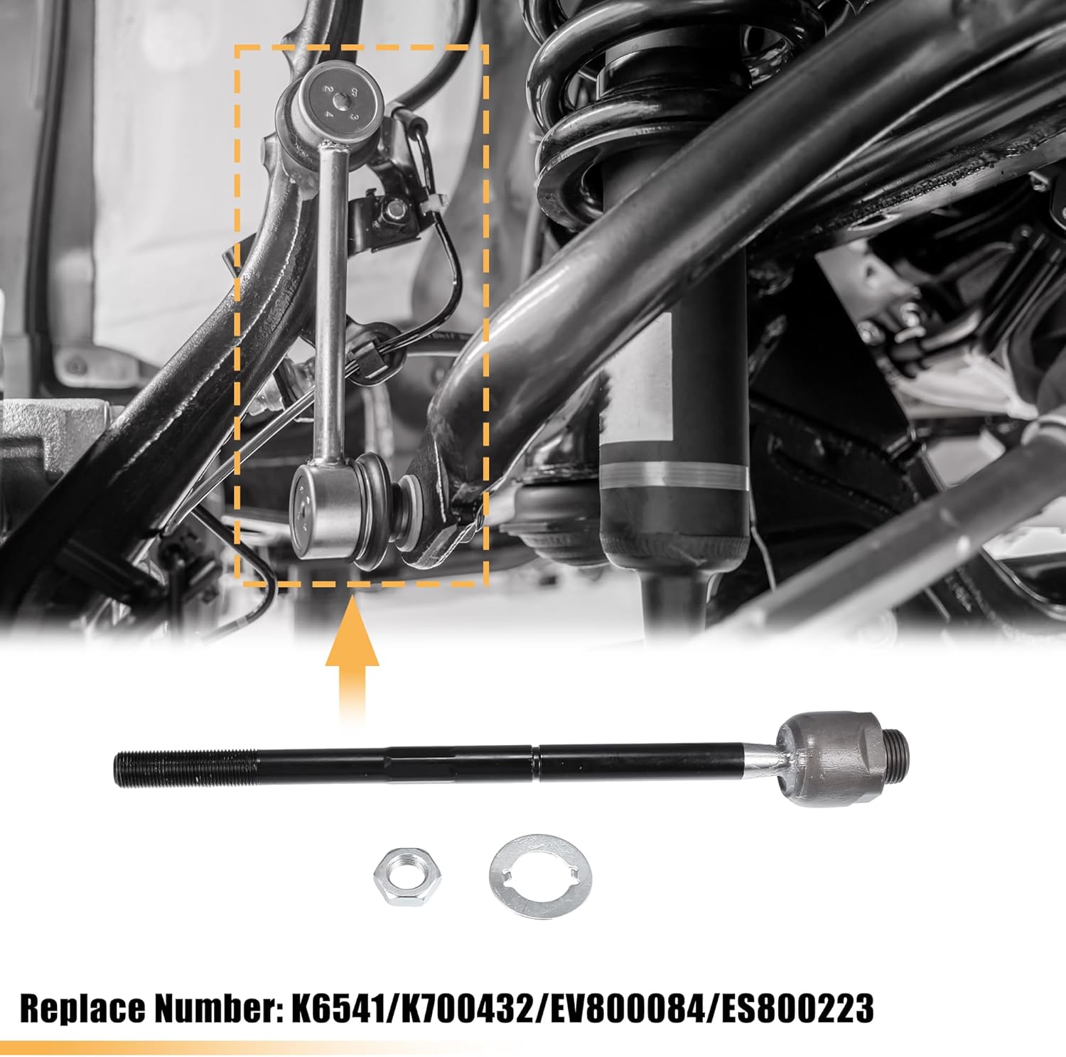 X AUTOHAUX 8pcs Front Lower Ball Joint Stabilizer Sway Bar Links Tie Rod End Kit for Cadillac Escalade for Chevy Silverado Tahoe for GMC Sierra Yukon No.K6541/K700432/EV800084/ES800223