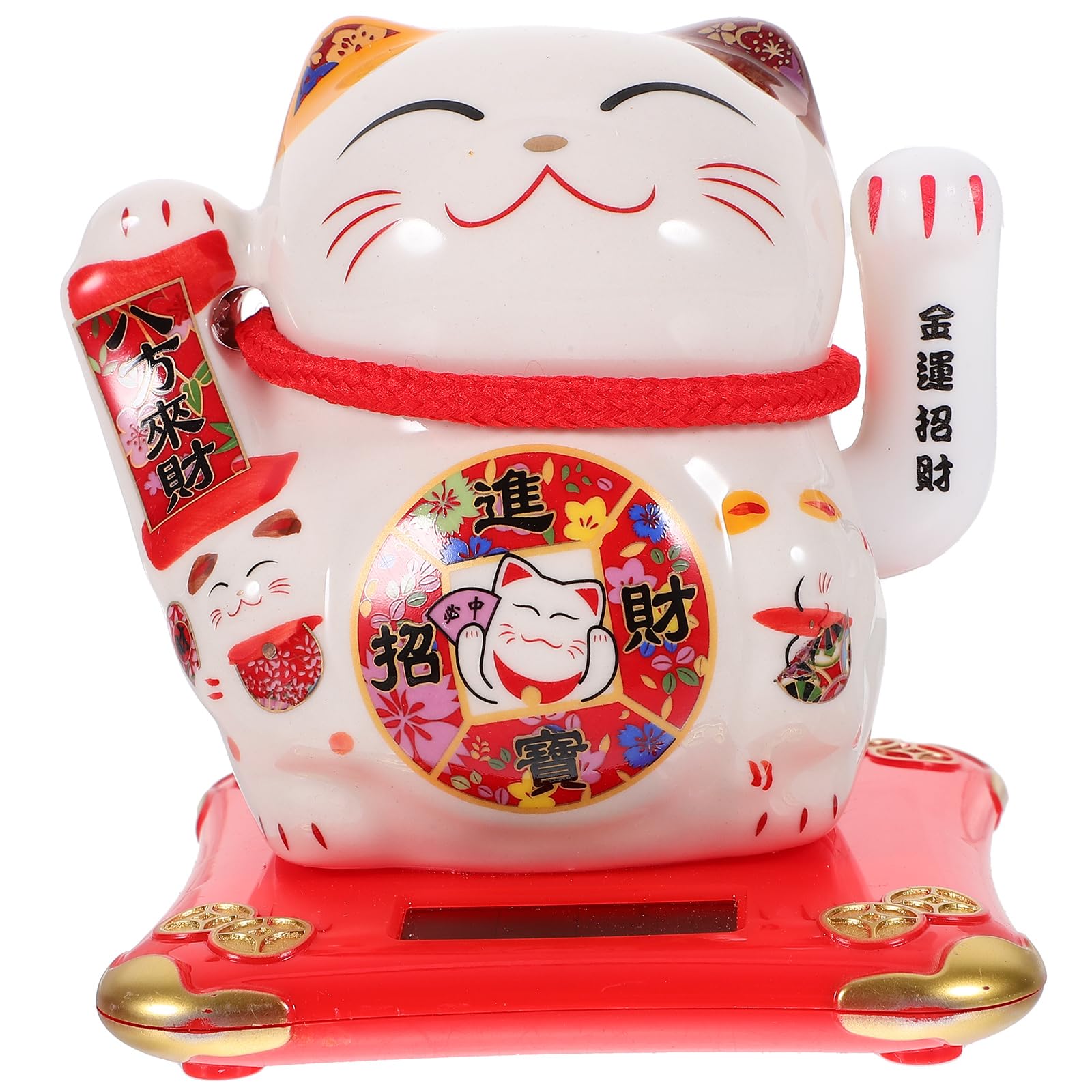 Maneki Neko anti-stress chat chinois solaire bras agitant pour bureau