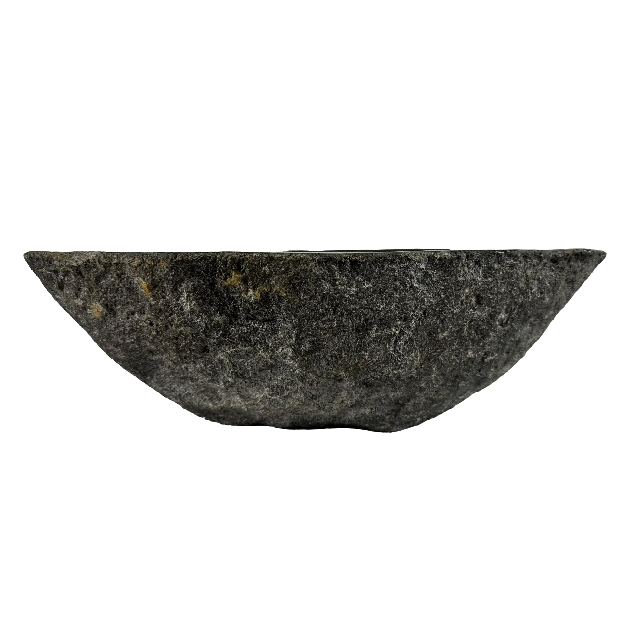 Waschbecken oval Flussstein - Naturstein - Waschtisch für Badezimmer - Aufsatzwaschbecken - Handwaschbecken - Grau (Grau, 46-53x34-40cm)