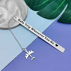 Marcador de página aeromoça aeromoça aviação presente piloto apresenta comissário de bordo presentes para amantes de avião, marcador de página, voo, estudante, formatura, lembrança, Natal, aniversário