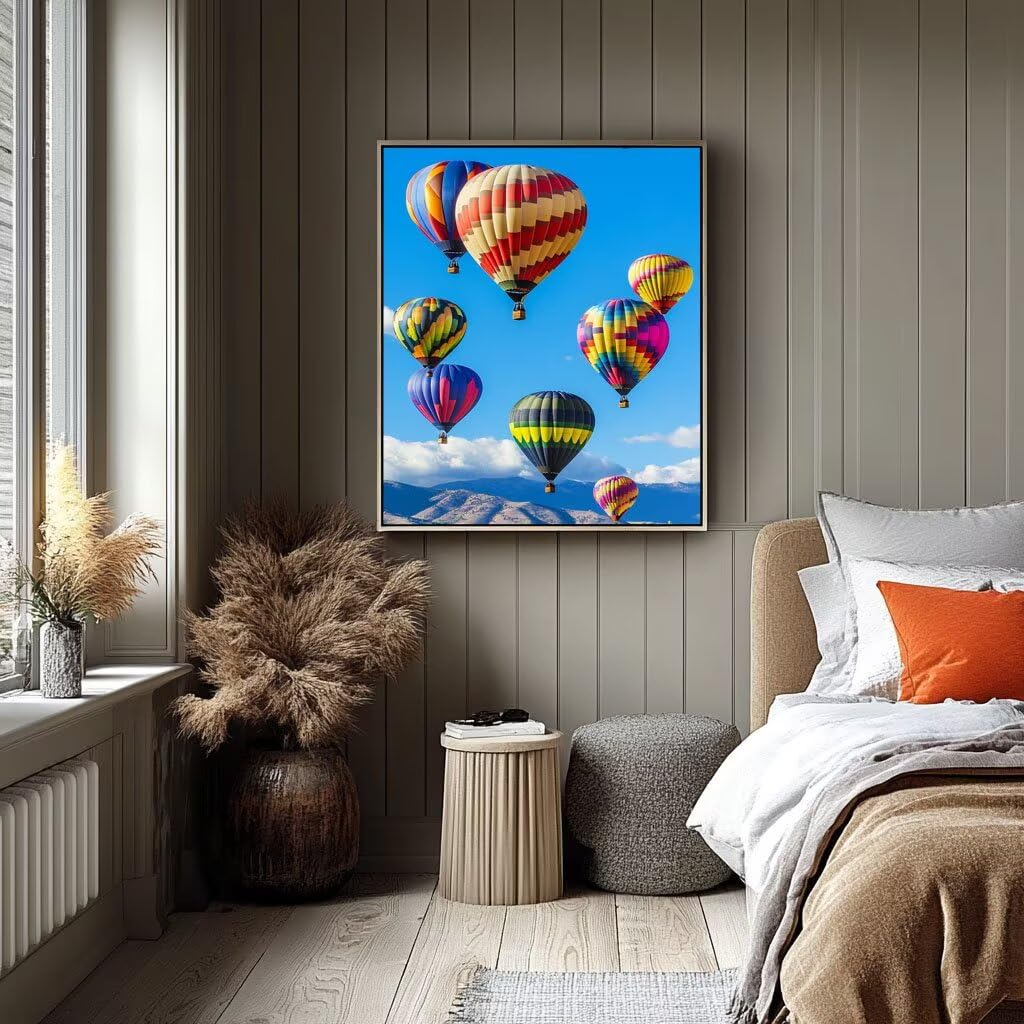 Malowanie po numerach, dla dorosłych, balon na gorące powietrze, obraz po numerach, płótno dla dzieci, artykuły plastyczne na ścianie, 137 x 100 cm, kolorowy obraz na płótnie, rękodzieło dla dorosłych